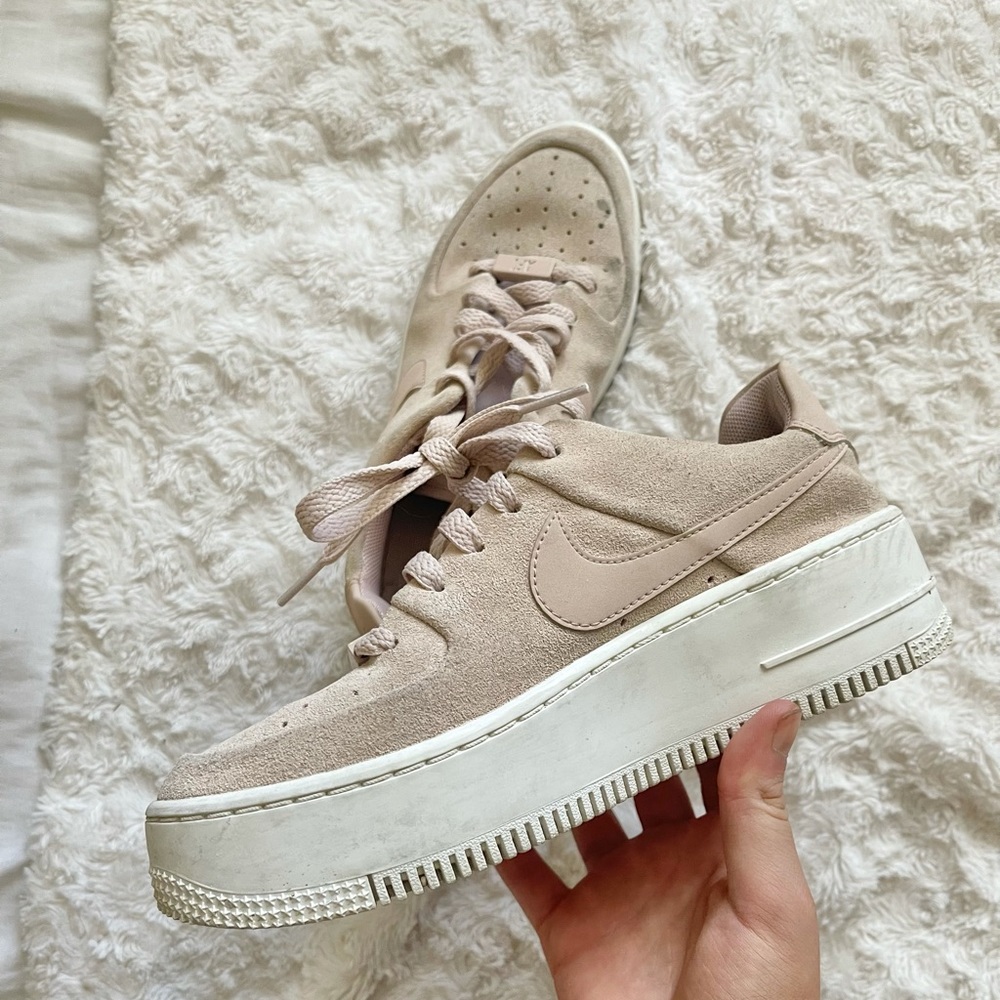 women’s size 6 blush Air Force 1 - sage